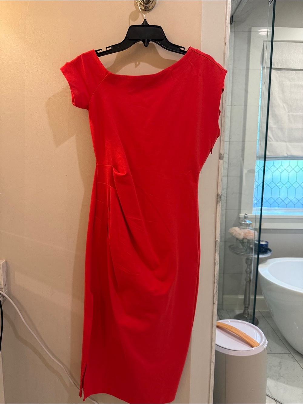 NY&C Red Cap-Sleeve Women's Dress
